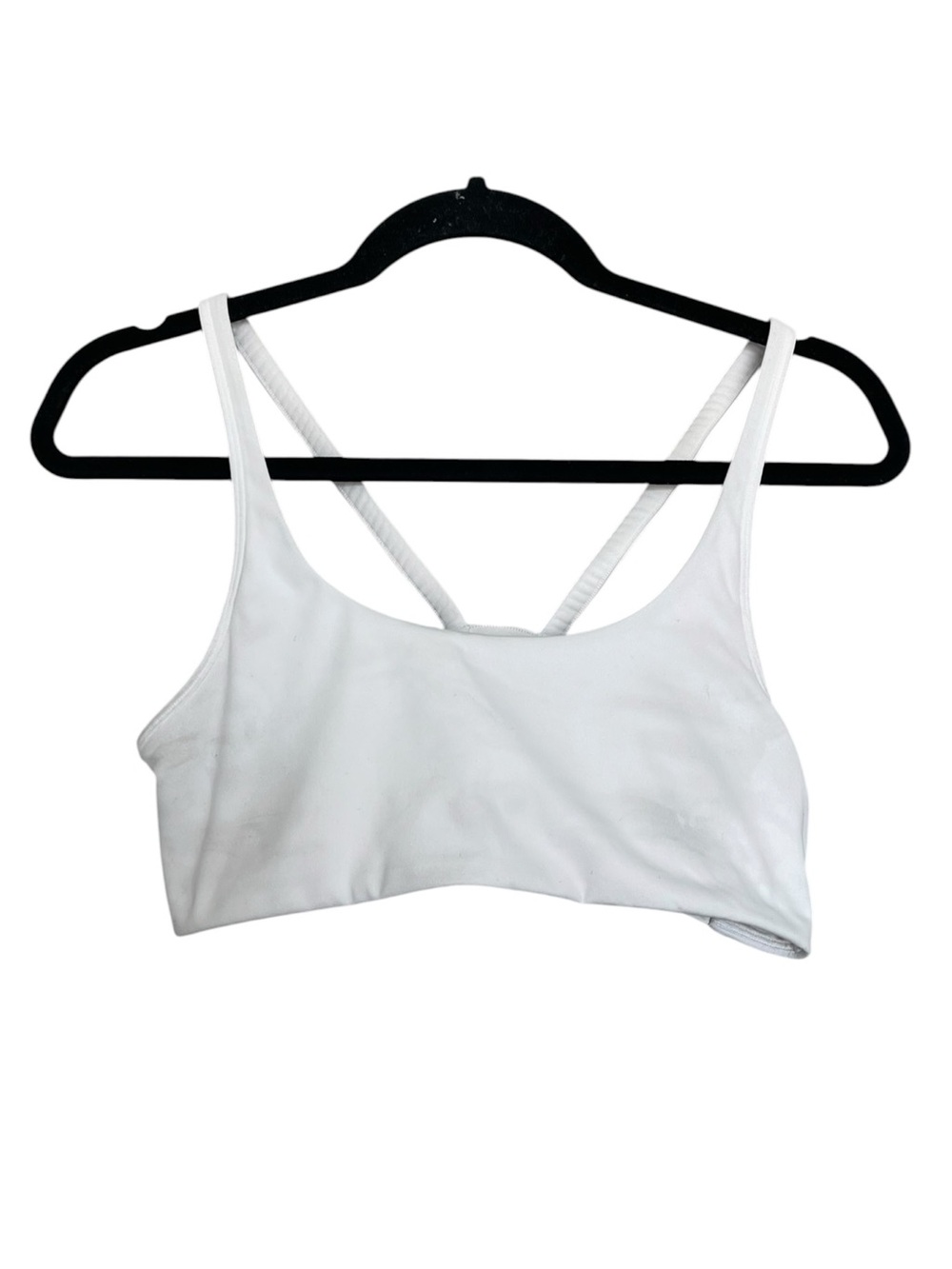 Vuori White Slim-Strap Scoop Sports Bra